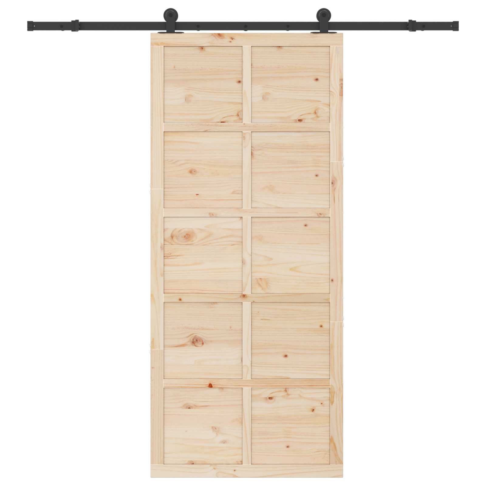 Sliding Door Natural 80 x 208 cm Solid Pine Wood