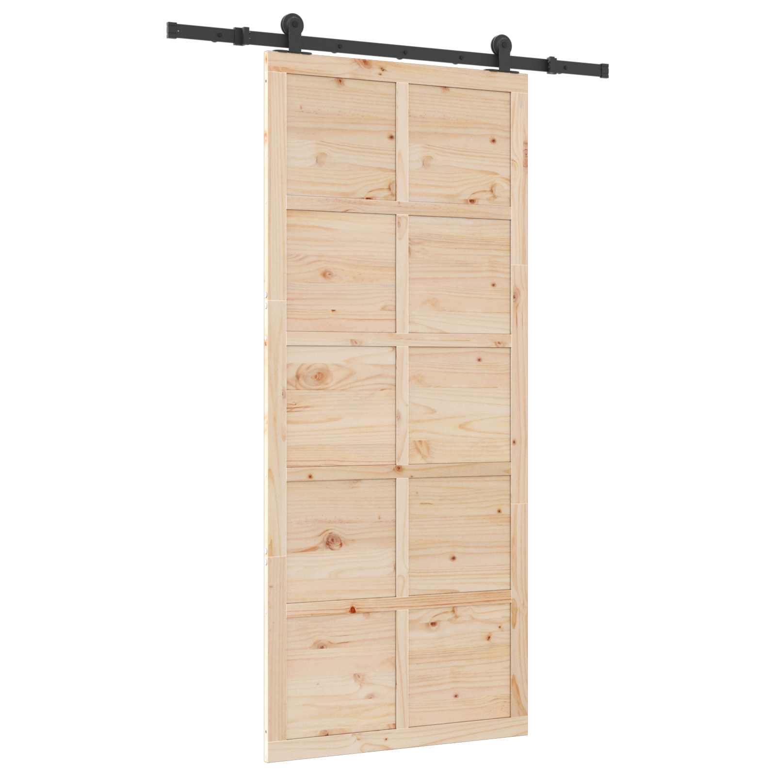 Sliding Door Natural 80 x 208 cm Solid Pine Wood