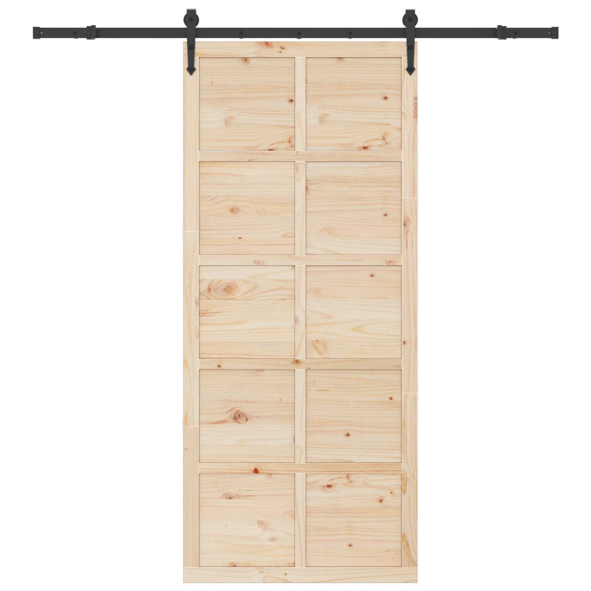 Sliding Door Natural 90 x 208 cm Solid Pine Wood