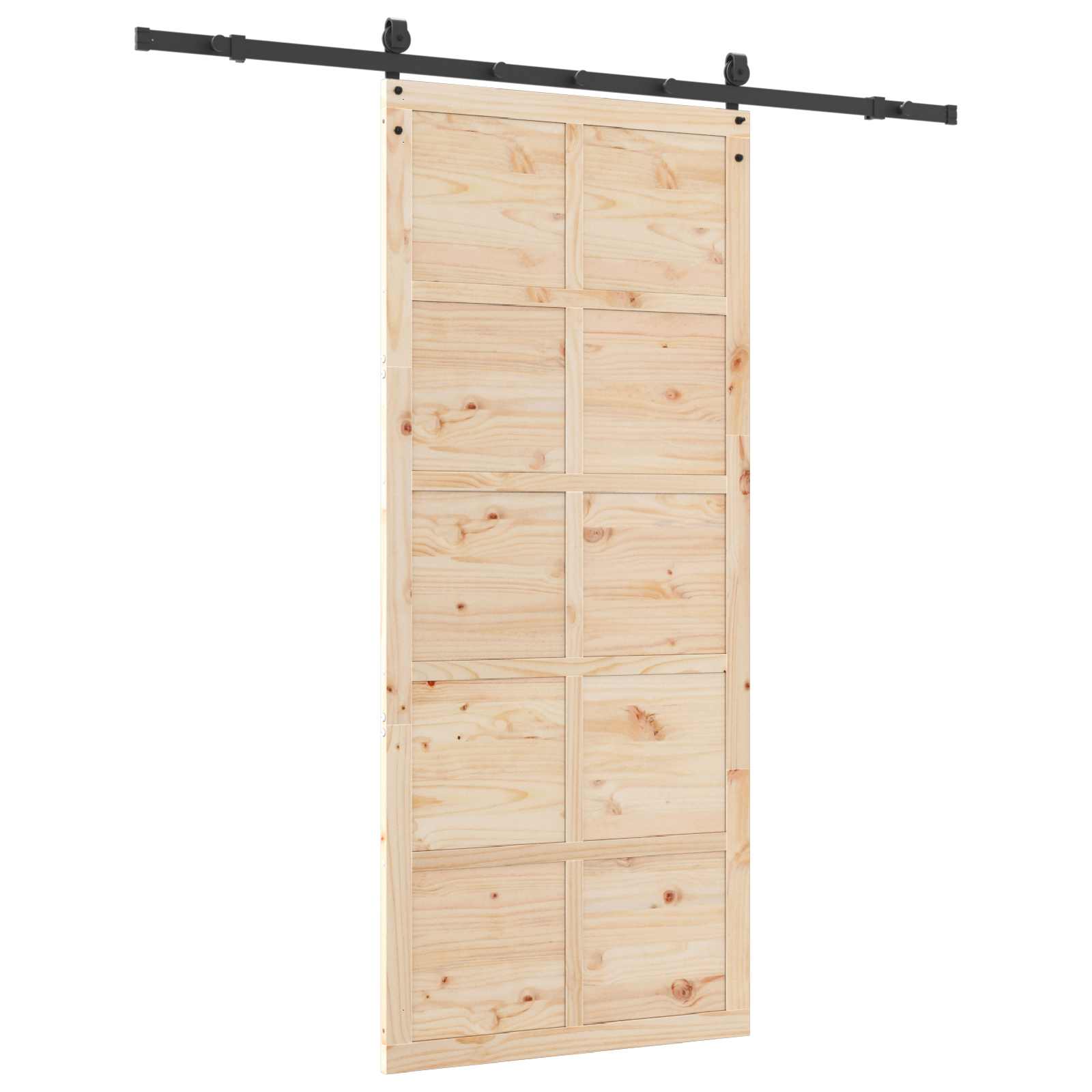 Sliding Door Natural 100 x 208 cm Solid Pine Wood