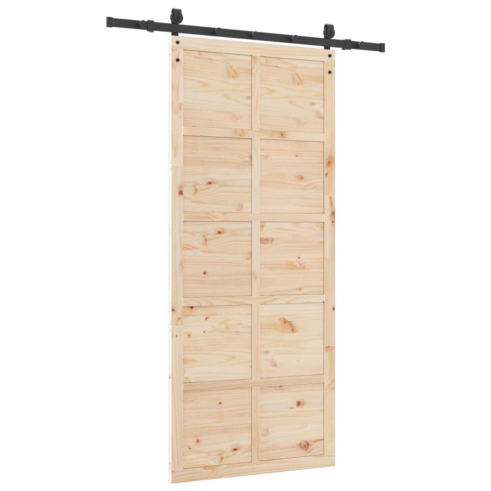 Sliding Door Natural 80 x 208 cm Solid Pine Wood
