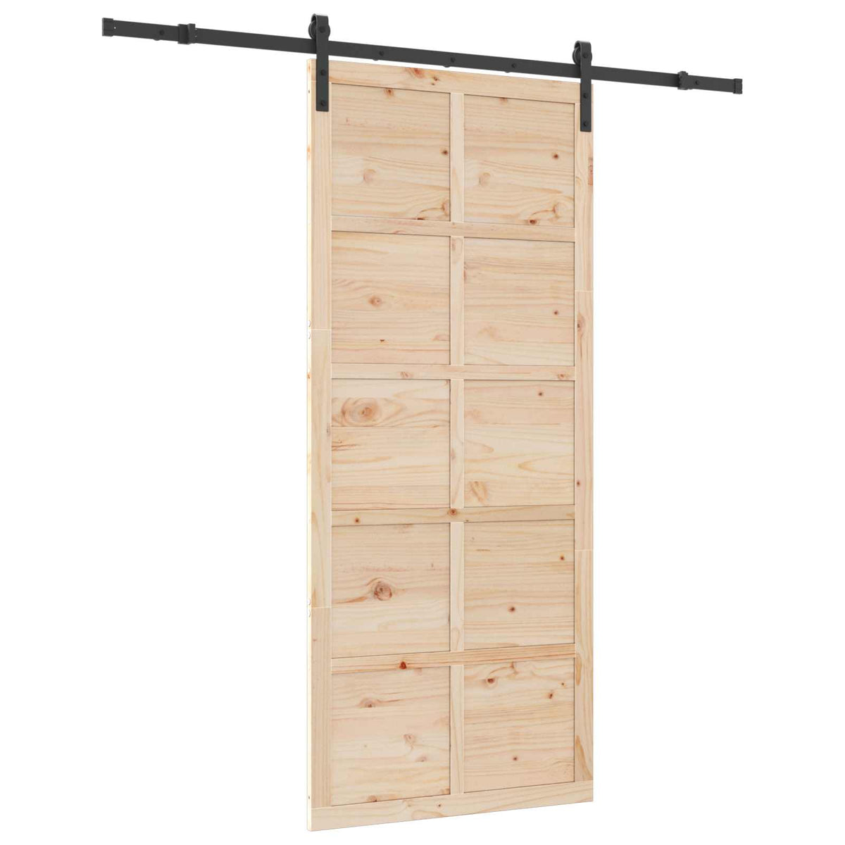 Sliding Door Natural 100 x 208 cm Solid Pine Wood