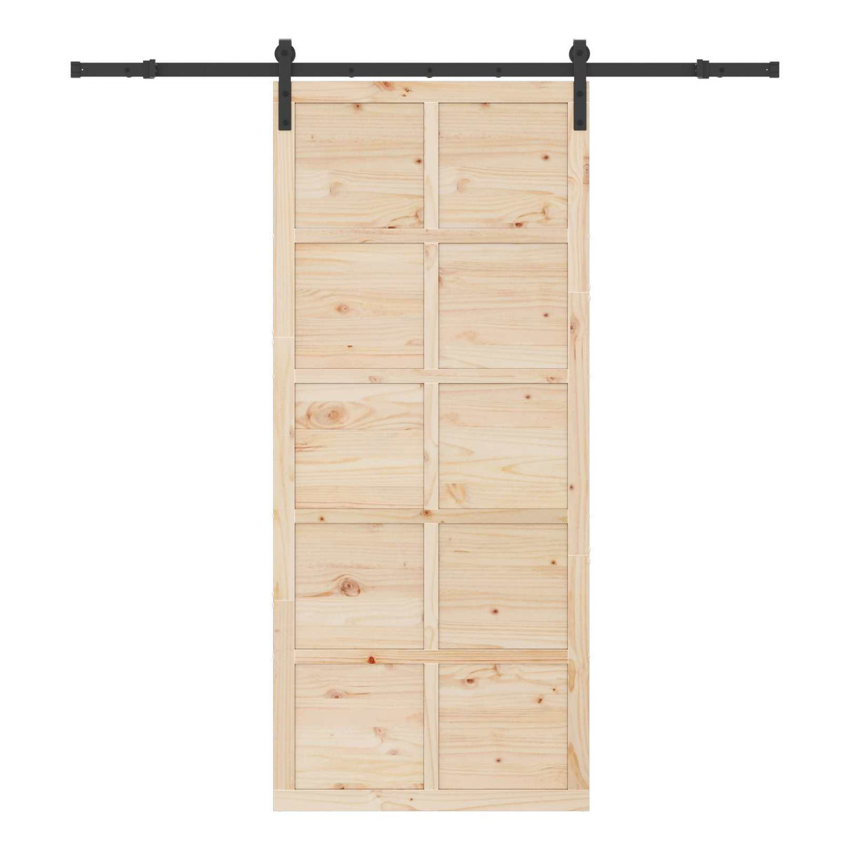 Sliding Door Natural 90 x 208 cm Solid Pine Wood
