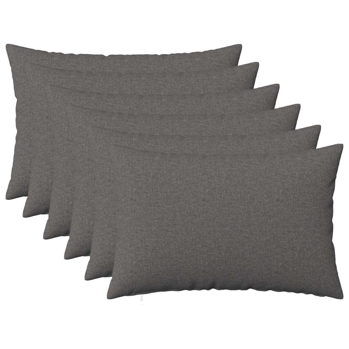Throw Pillow 6 pcs HEERLEN Light Grey 30 x 50 cm Fabric