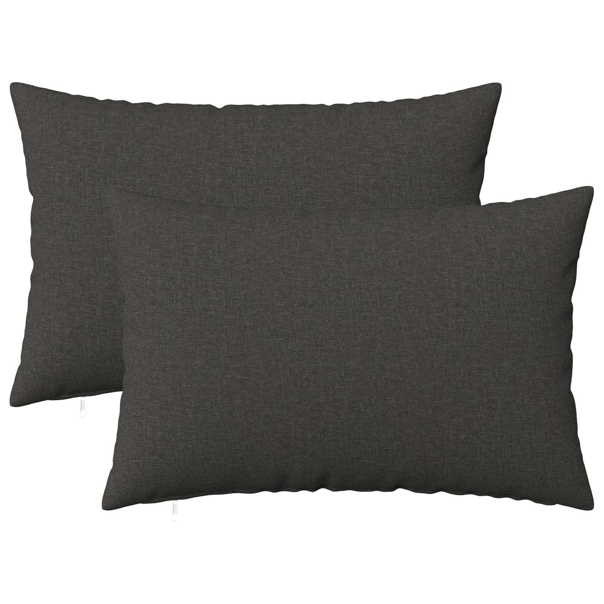 Cushion with Pillow HEERLEN 2 pcs Dark Grey Fabric