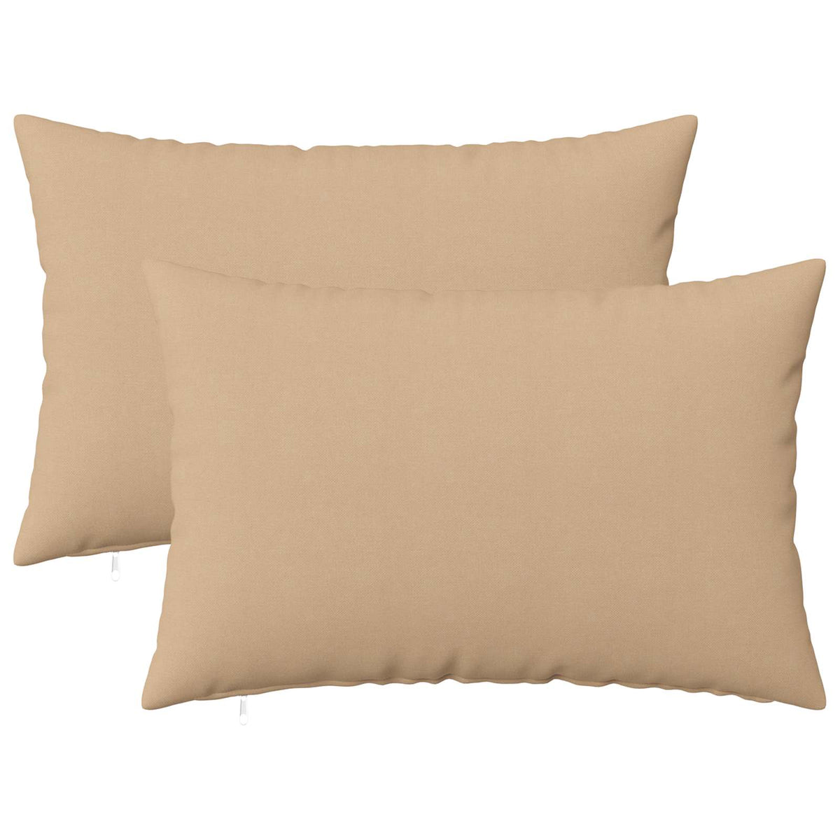 Cushion with Pillow HEERLEN 2 pcs Cream Fabric