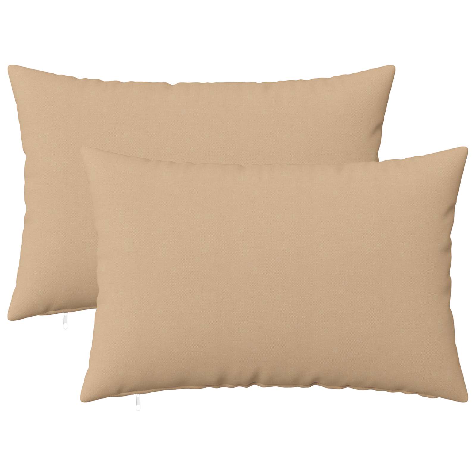 Cushion with Pillow HEERLEN 2 pcs Cream Fabric