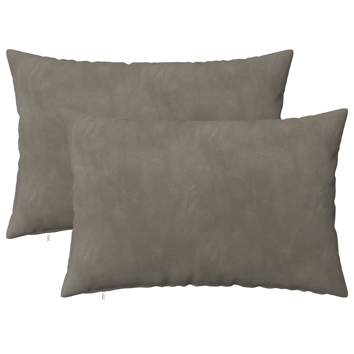 Cushion with Pillow HEERLEN 2 pcs Light Grey Velvet