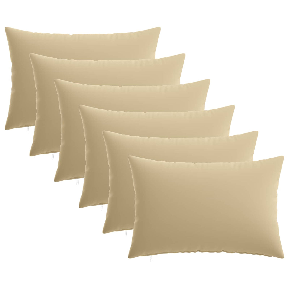 Cushion with Pillow HEERLEN 6 pcs Beige Polyester