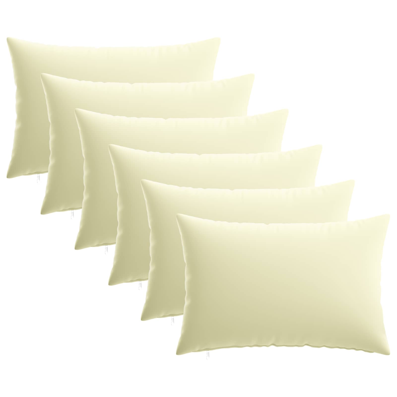Cushion with Pillow HEERLEN 6 pcs Cream Polyester