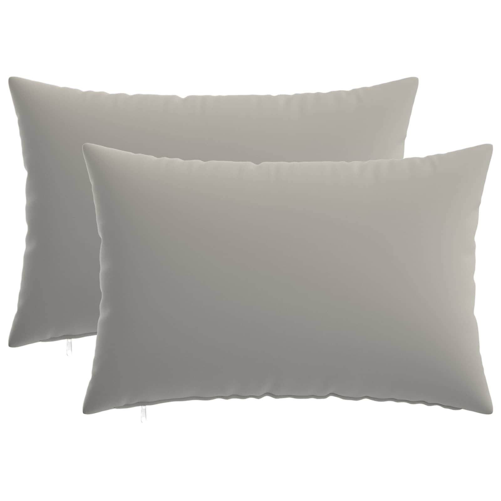 Cushion with Pillow HEERLEN 2 pcs Grey Polyester