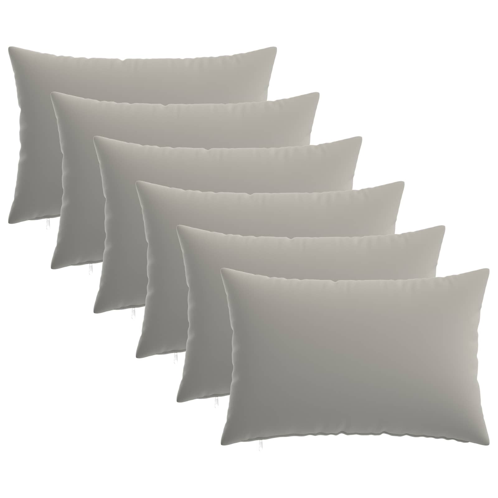 Cushion with Pillow HEERLEN 6 pcs Grey Polyester