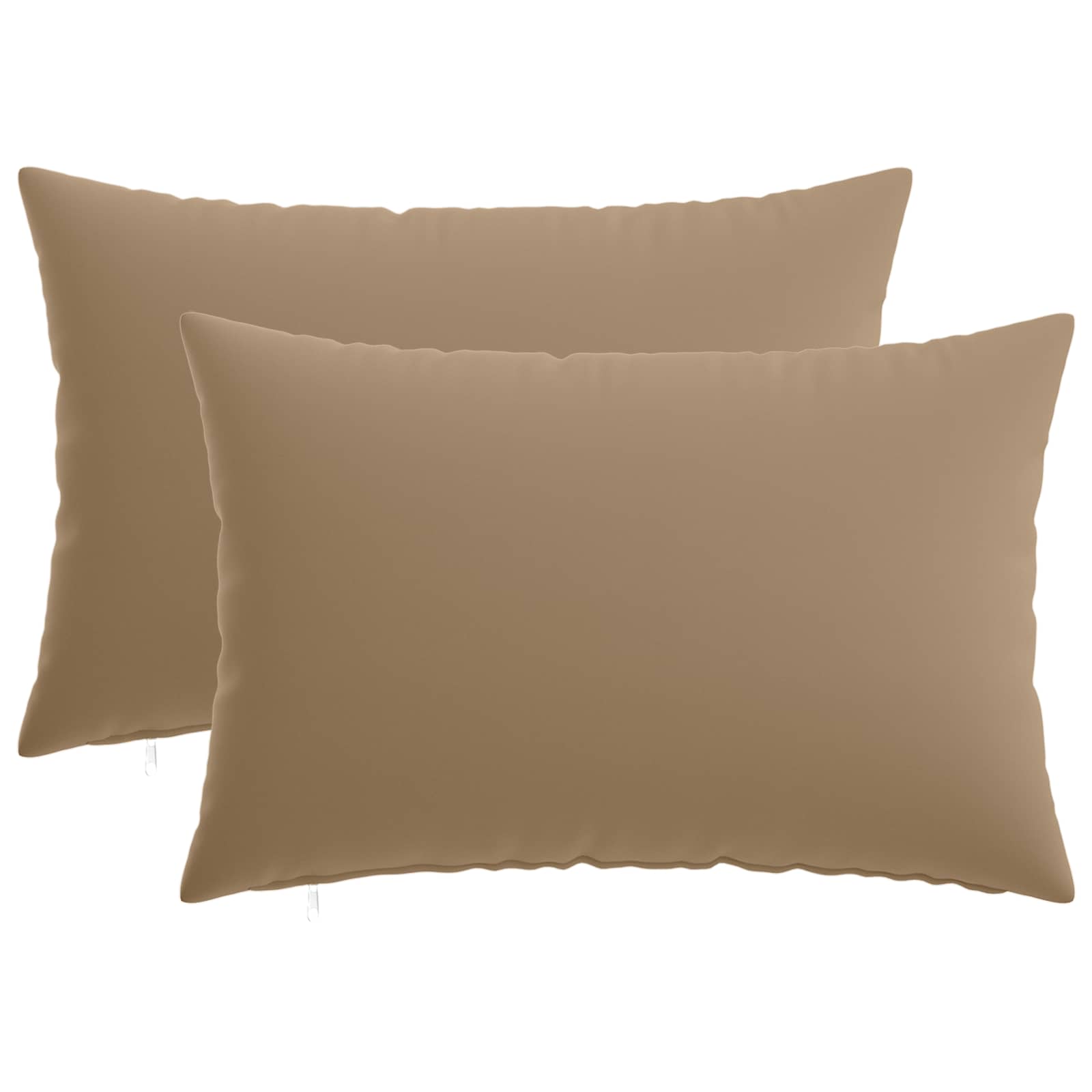 Cushion with Pillow HEERLEN 2 pcs Taupe Polyester