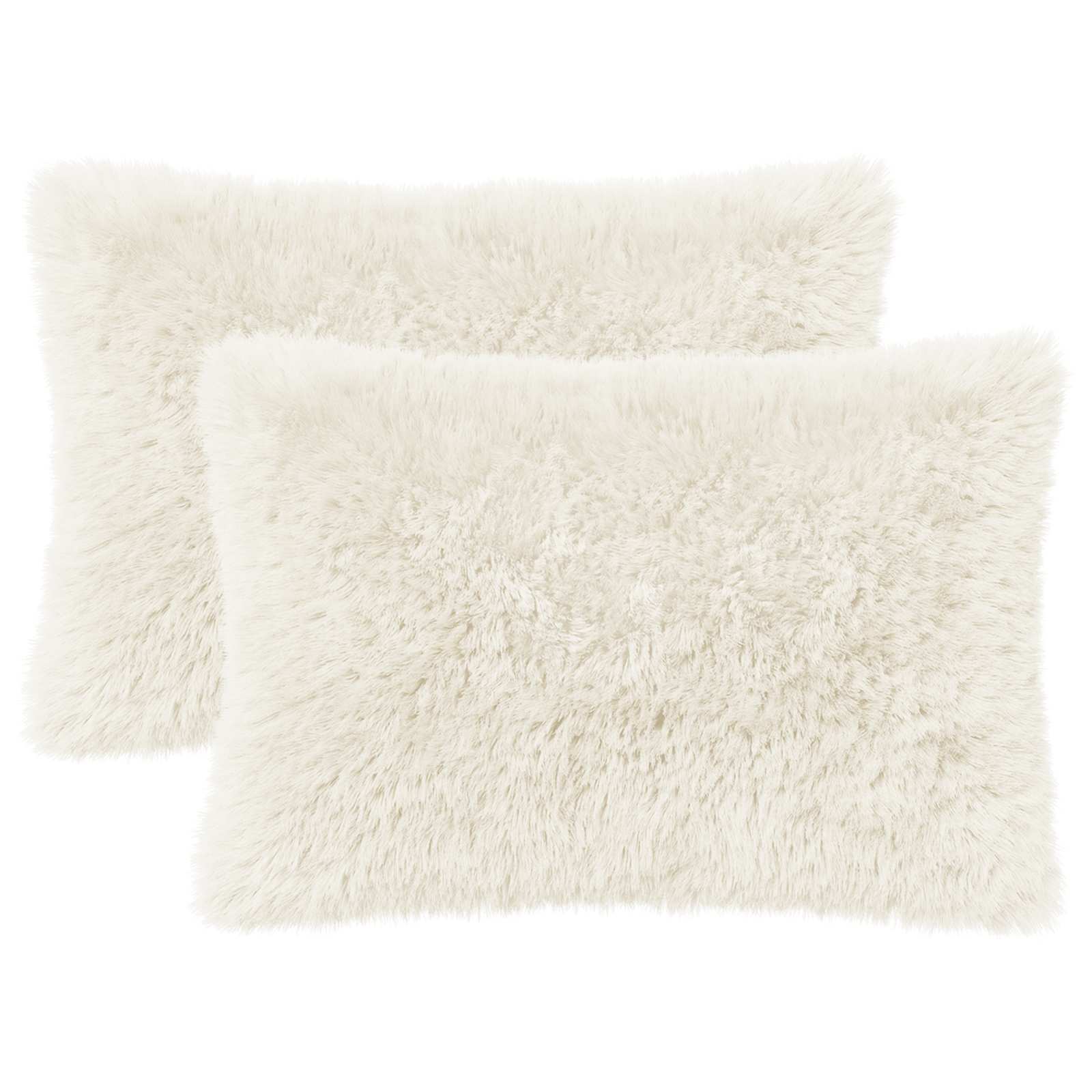 Cushion with Pillow HEERLEN 2 pcs White PV Fleece