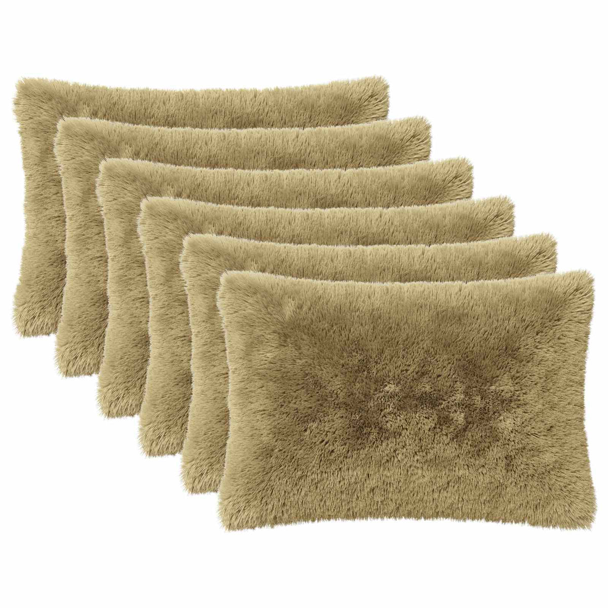 Cushion with Pillow HEERLEN 2 pcs Light Grey PV Fleece