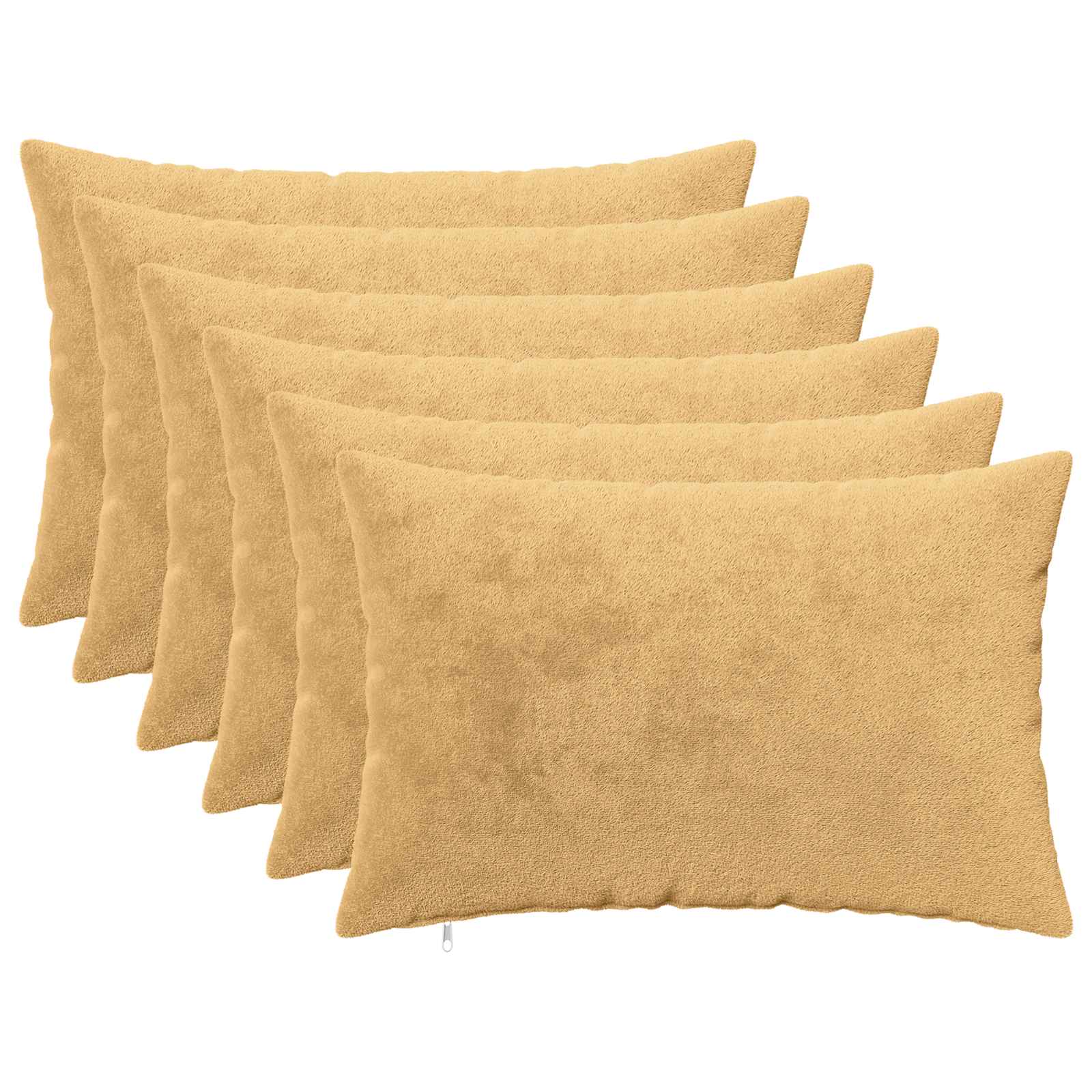 Throw Pillow 6 pcs HEERLEN Taupe 30 x 50 cm Flannel