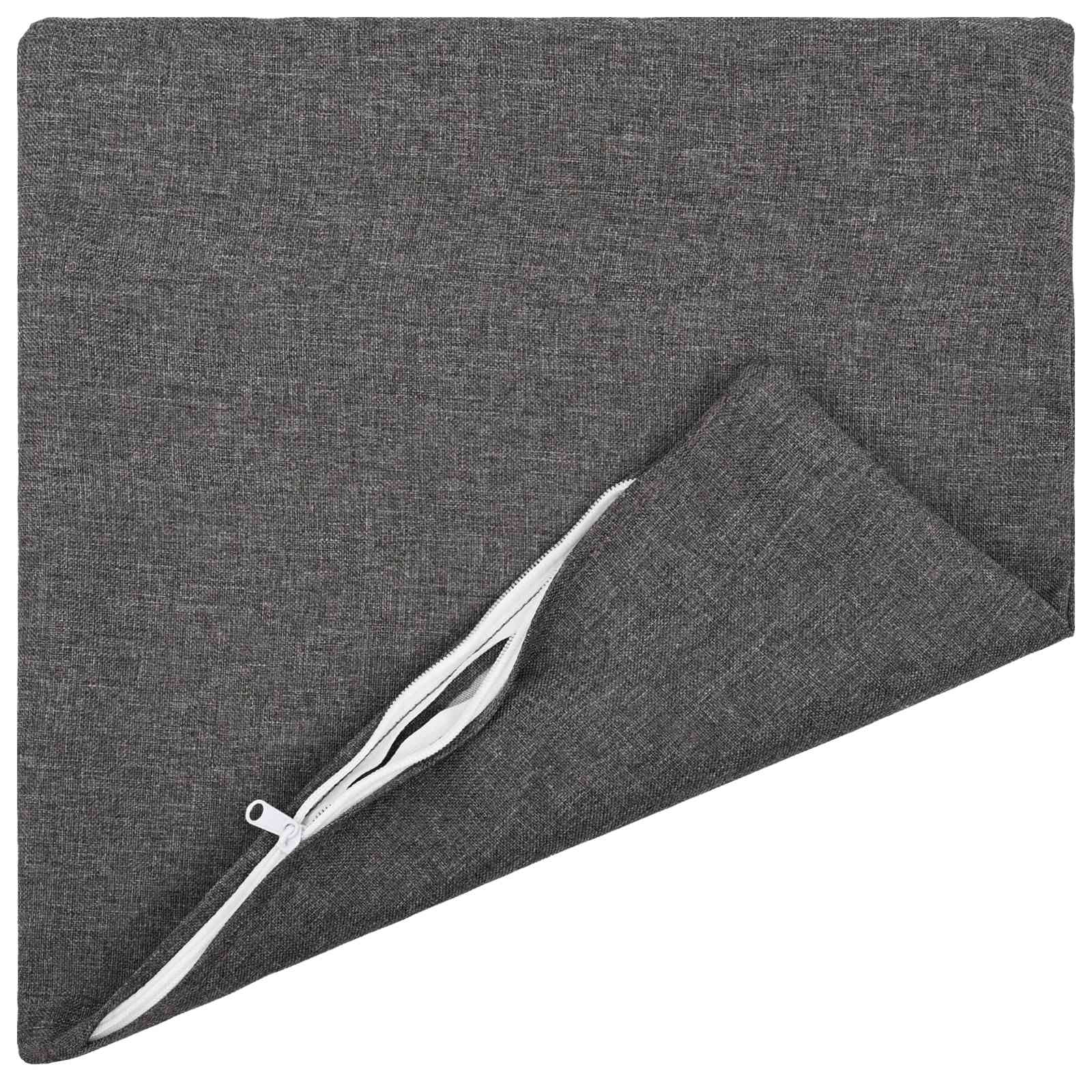 Cushion with Pillow HEERLEN 6 pcs Light Grey Fabric