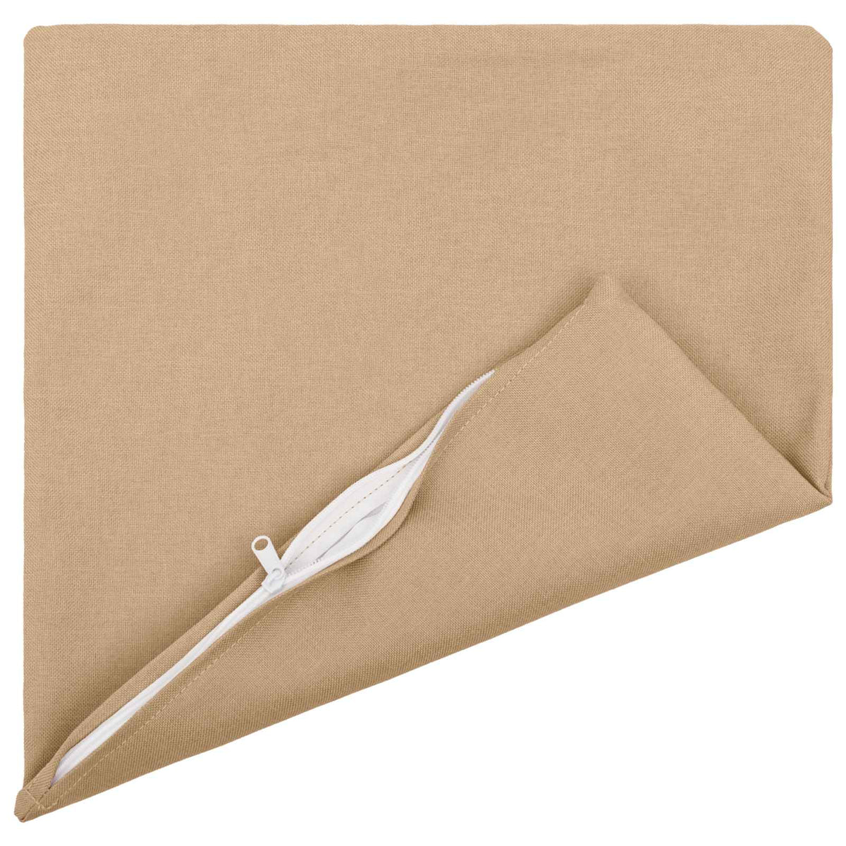 Cushion with Pillow HEERLEN 2 pcs Cream Fabric