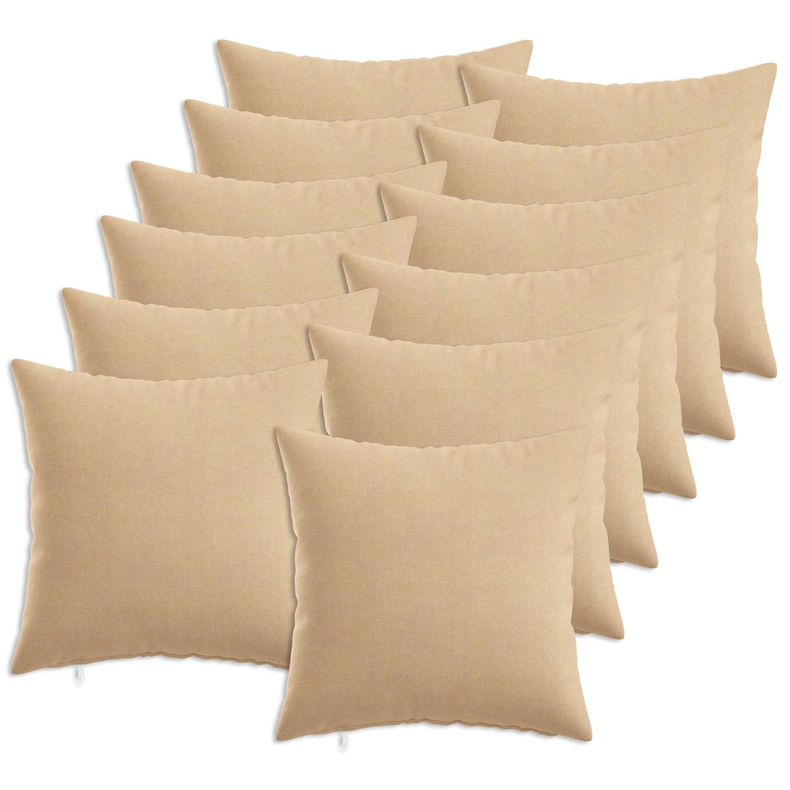 Cushion with Pillow HEERLEN 12 pcs Cream Fabric