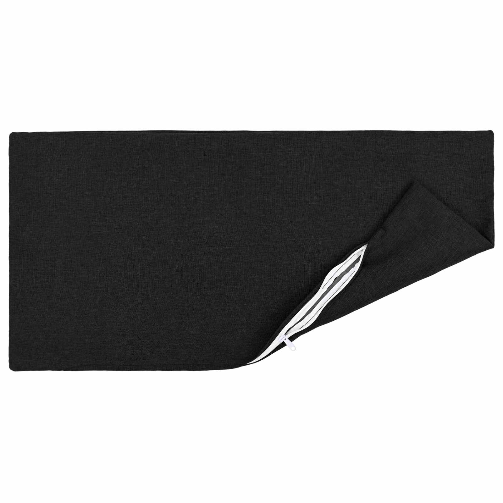 Cushion with Pillow HEERLEN 2 pcs Black Fabric