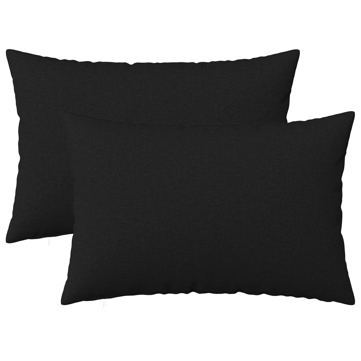 Throw Pillow 2 pcs HEERLEN Black 40 x 60 cm Fabric