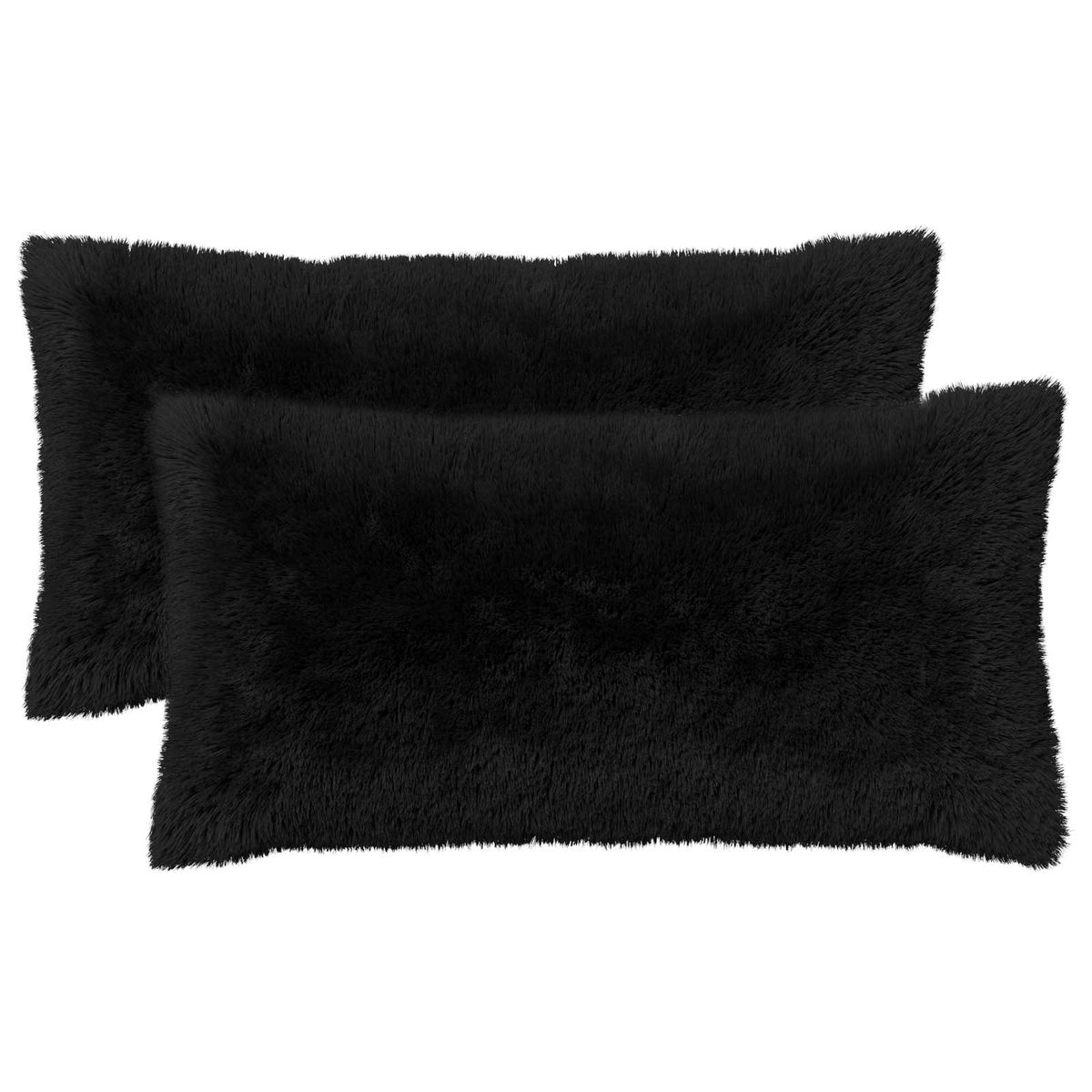 Cushion with Pillow HEERLEN 2 pcs Black PV Fleece