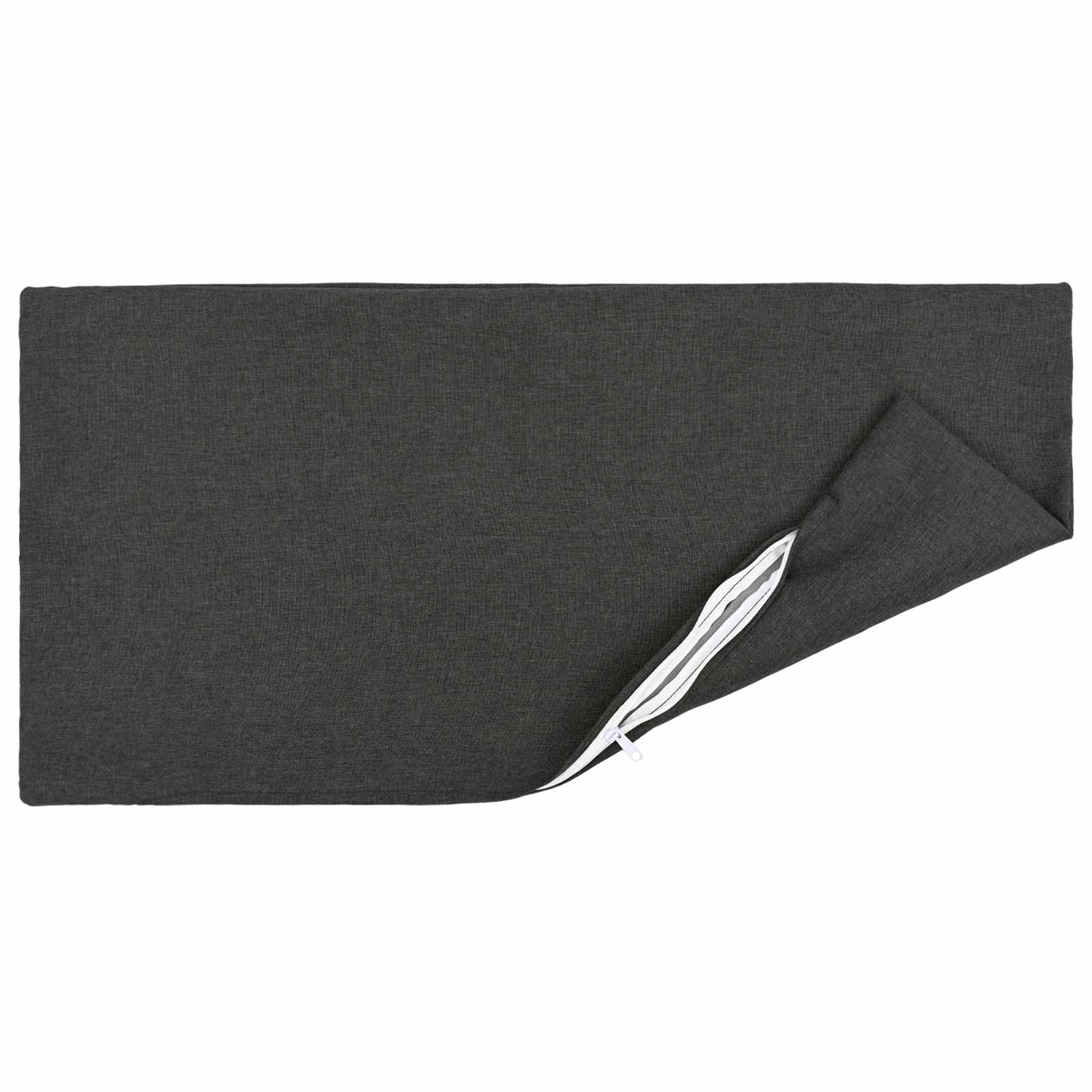 Cushion with Pillow HEERLEN 2 pcs Dark Grey Fabric