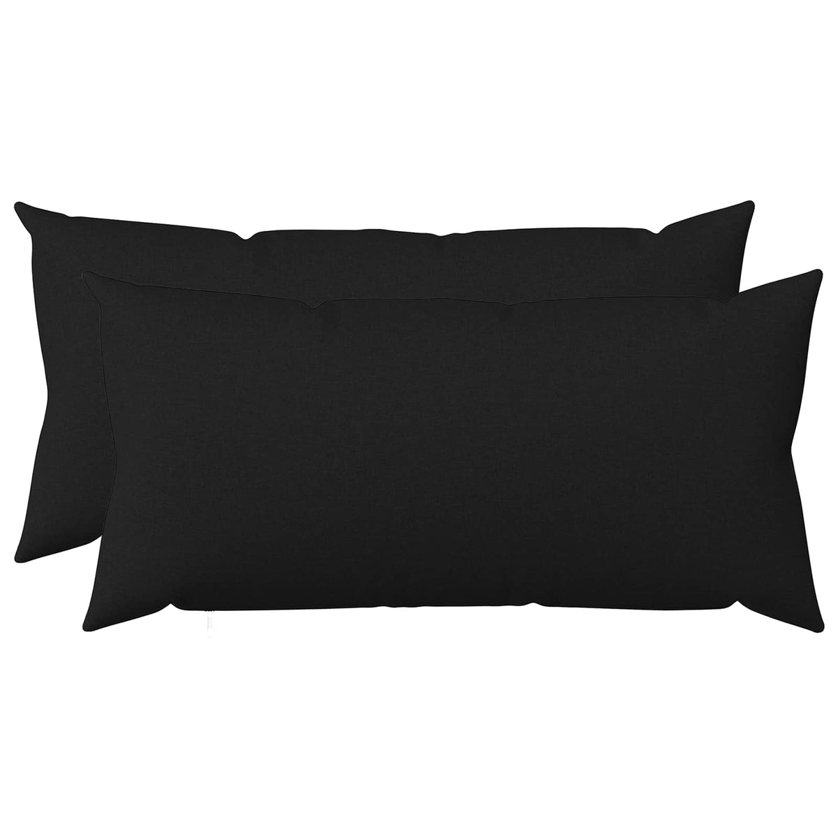 Throw Pillow 2 pcs HEERLEN Black 40 x 80 cm Fabric