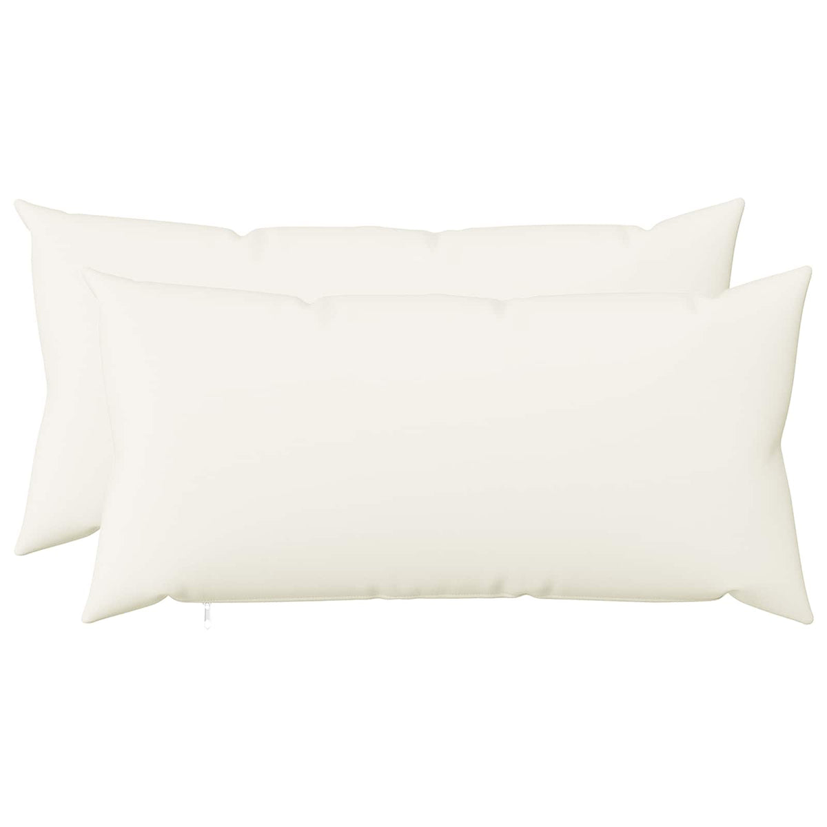 Cushion with Pillow HEERLEN 2 pcs White Fabric