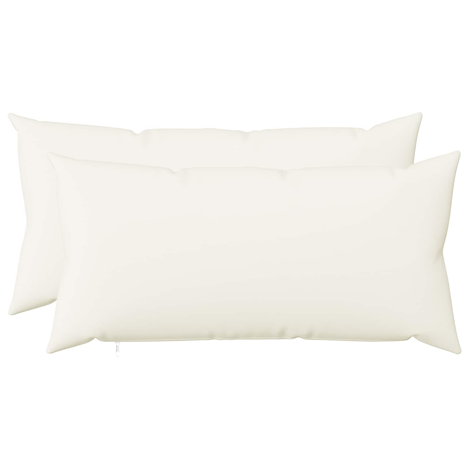 Cushion with Pillow HEERLEN 2 pcs White Fabric