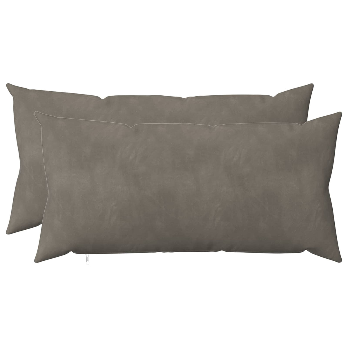 Cushion with Pillow HEERLEN 2 pcs Light Grey Velvet
