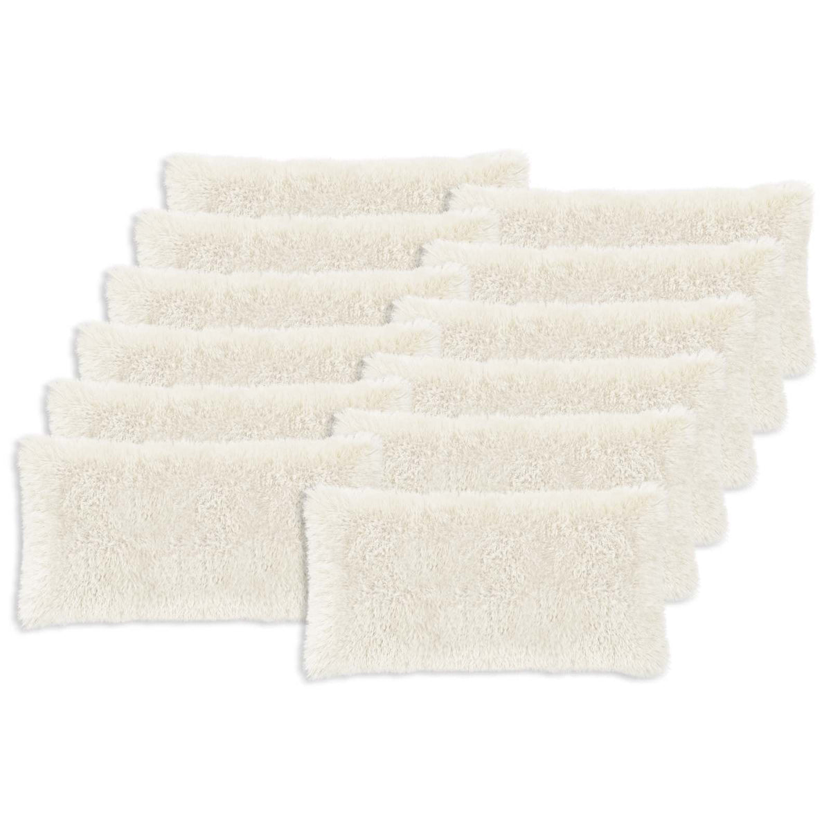 Cushion with Pillow HEERLEN 2 pcs White PV Fleece