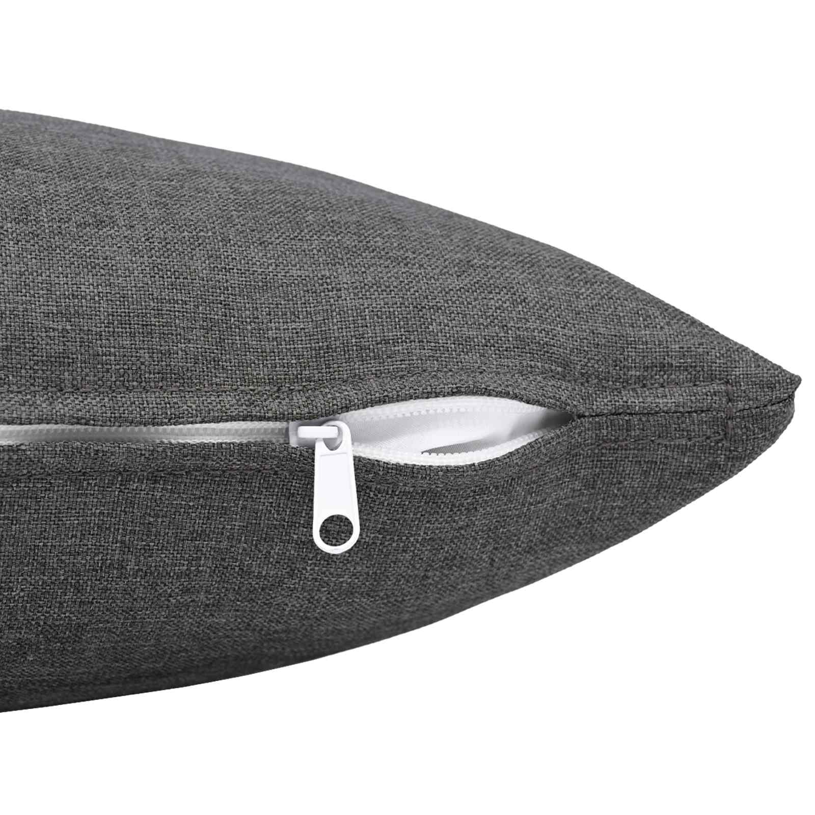 Cushion with Pillow HEERLEN Light Grey 40 x 145 cm Fabric