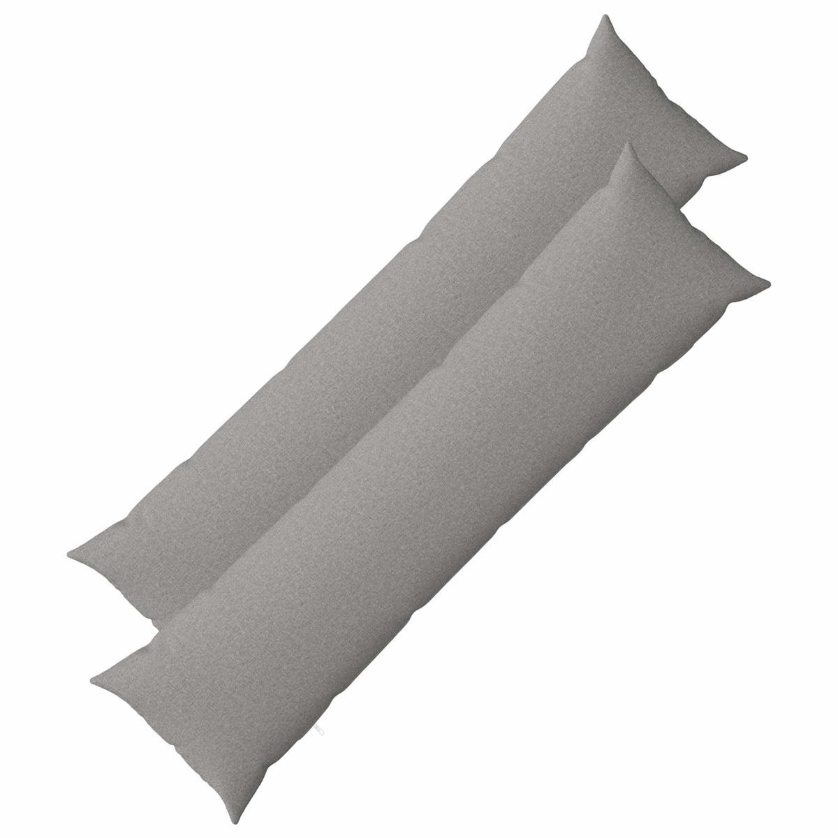 Cushion with Pillow HEERLEN 2 pcs Cloud Grey Fabric