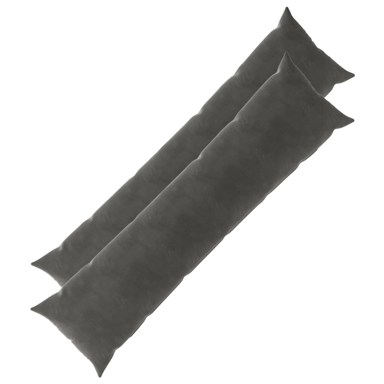 Cushion with Pillow HEERLEN 2 pcs Dark Grey Velvet