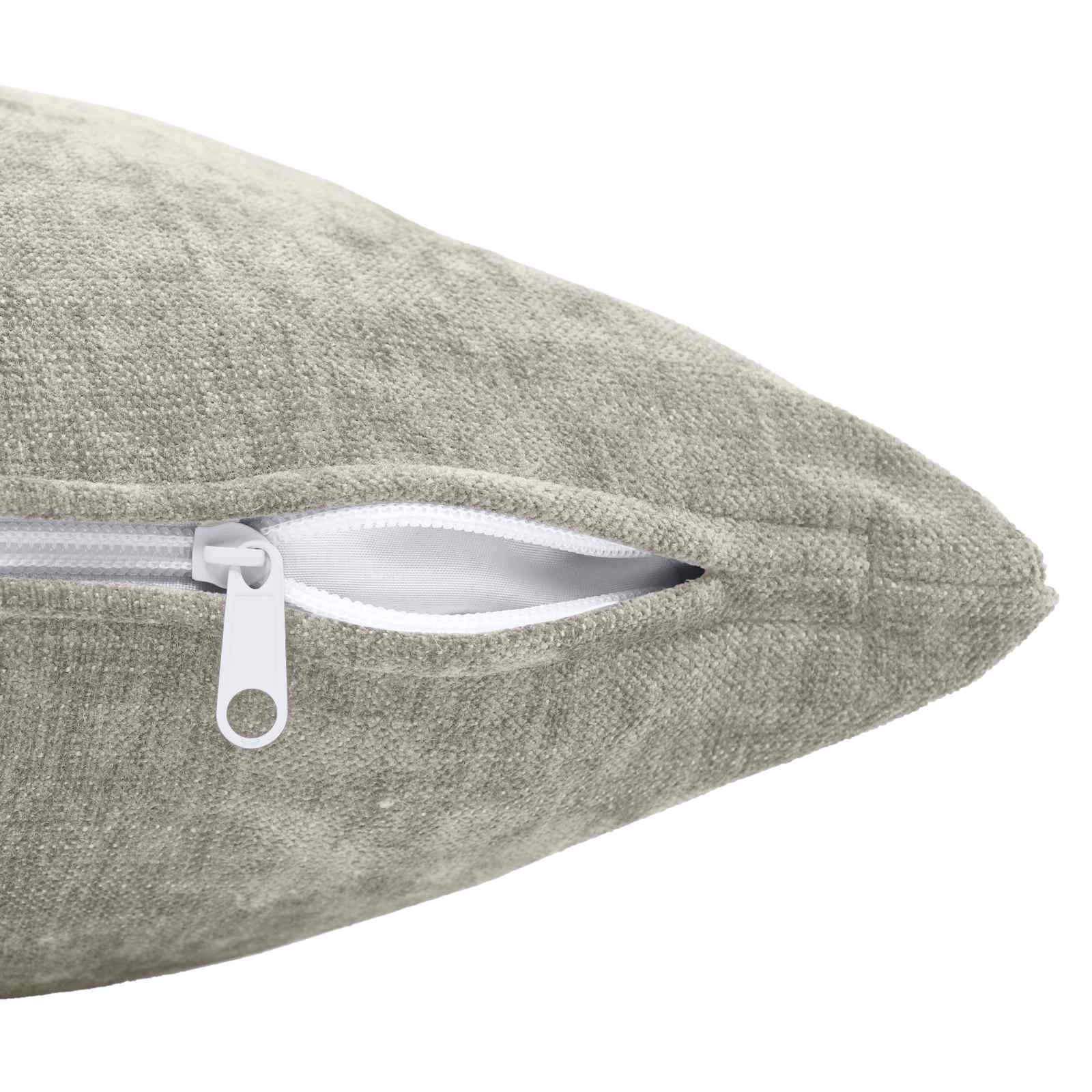 Cushion HEERLEN Light Grey 40 x 145 cm Chenille Fabric