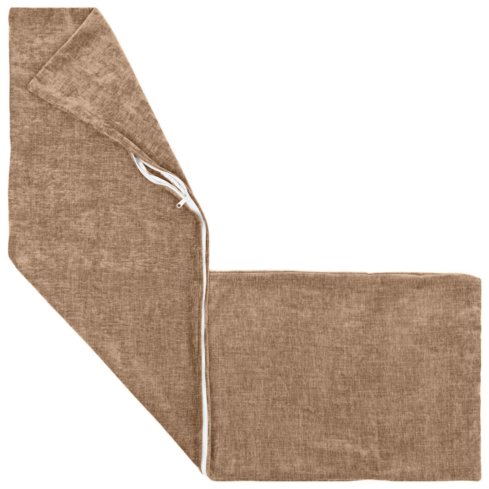 Cushion HEERLEN Brown 40 x 145 cm Chenille Fabric