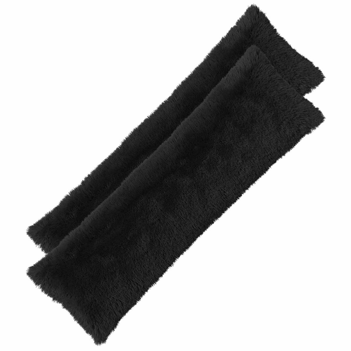 Cushion with Pillow HEERLEN Black 40 x 145 cm PV Fleece