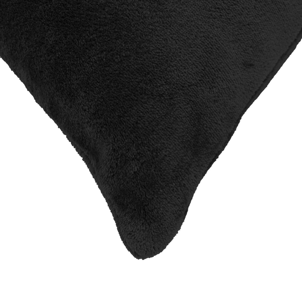 Throw Pillow 2 pcs HEERLEN Black 40 x 145 cm Flannel
