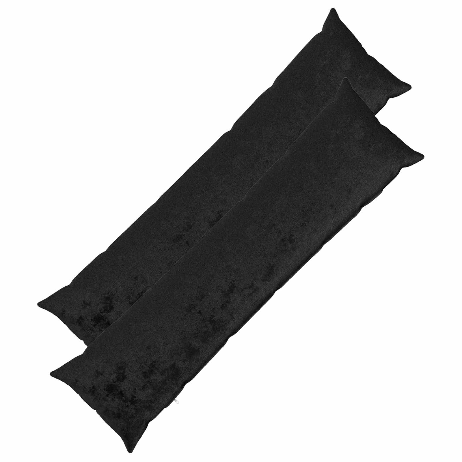 Throw Pillow 2 pcs HEERLEN Black 40 x 145 cm Flannel
