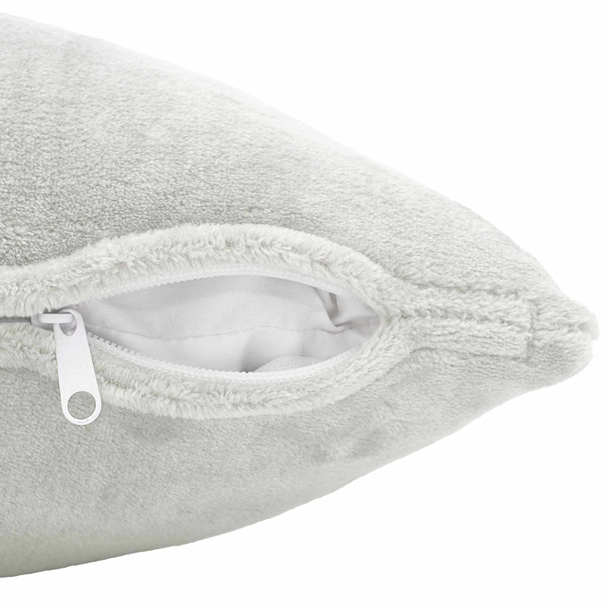 Throw Pillow HEERLEN Light Grey 40 x 145 cm Flannel