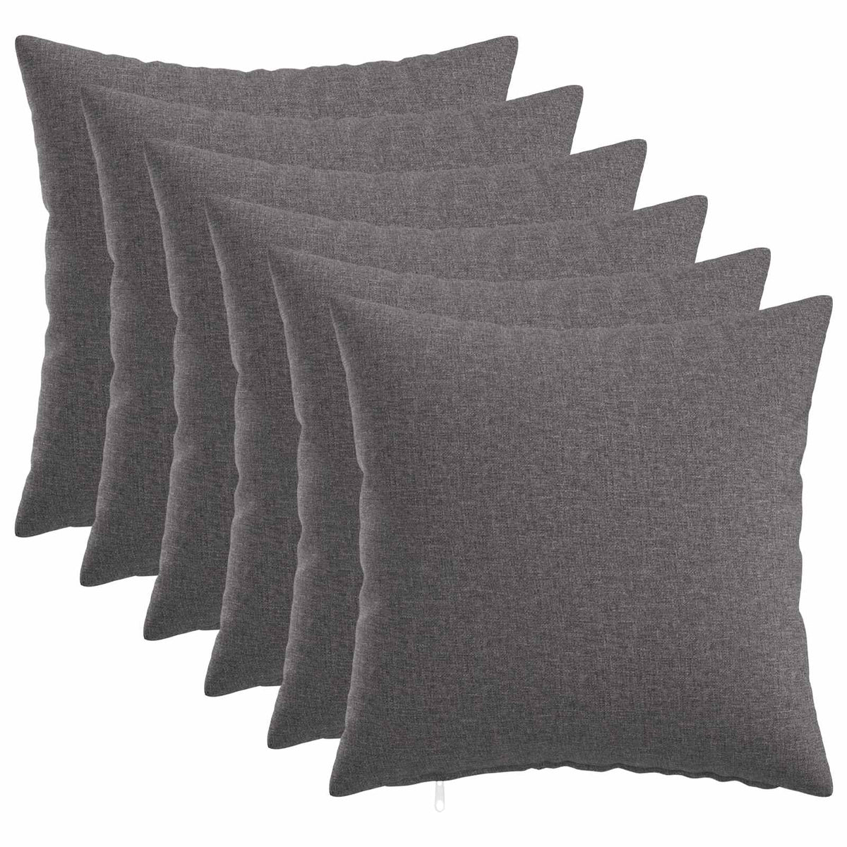Throw Pillow 6 pcs HEERLEN Light Grey 45 x 45 cm Fabric