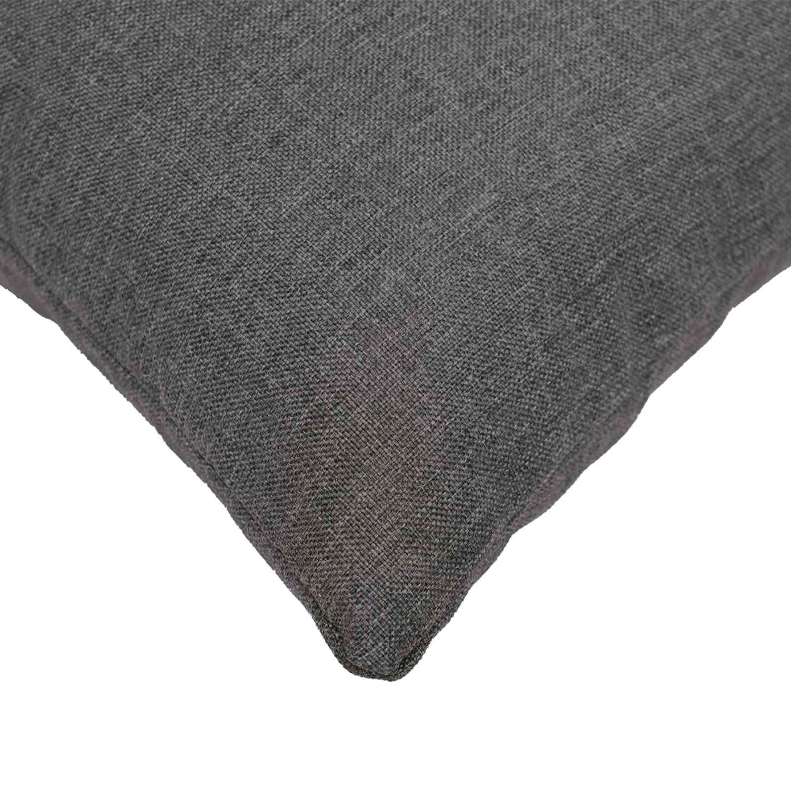 Cushion with Pillow HEERLEN 12 pcs Light Grey Fabric