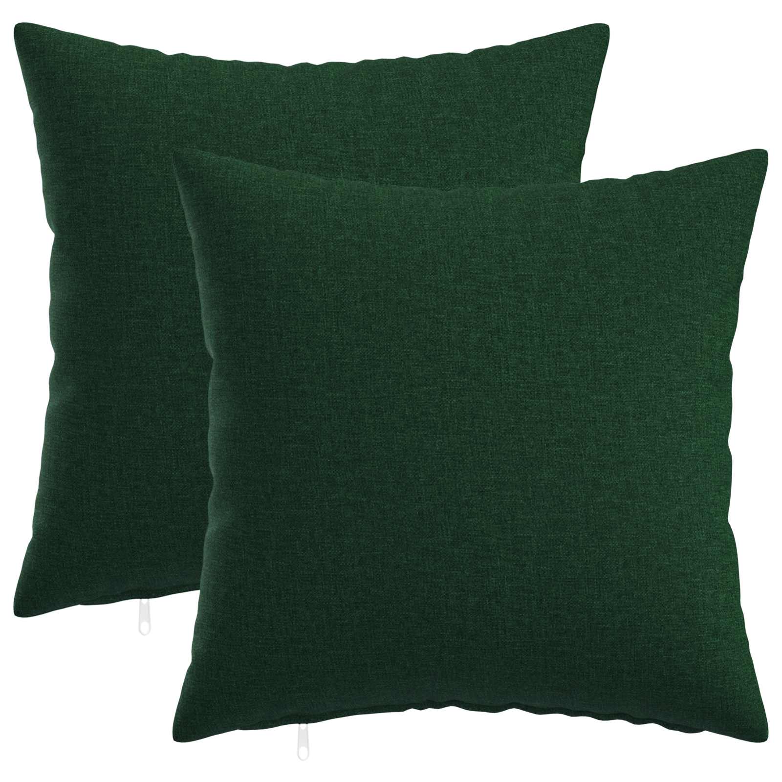 Cushion with Pillow HEERLEN 2 pcs Dark Green Fabric