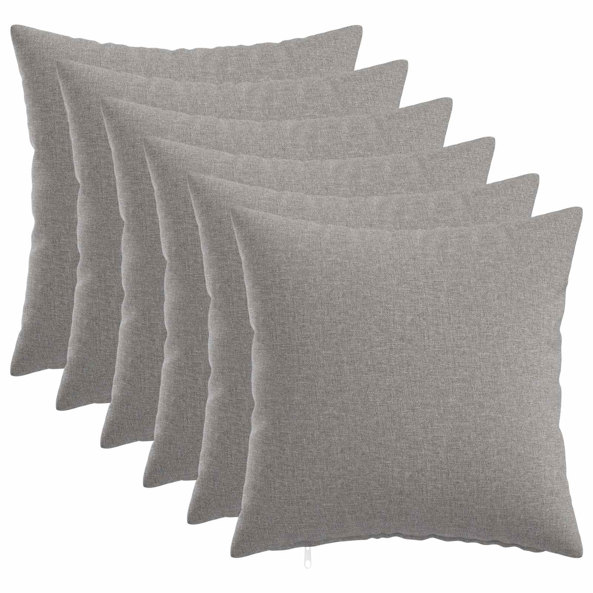 Throw Pillow 6 pcs HEERLEN Cloud Grey 45 x 45 cm Fabric