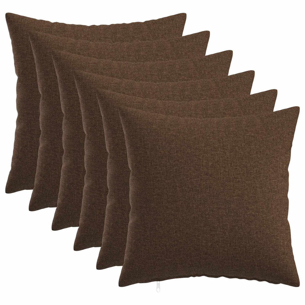Throw Pillow 6 pcs HEERLEN Brown 45 x 45 cm Fabric