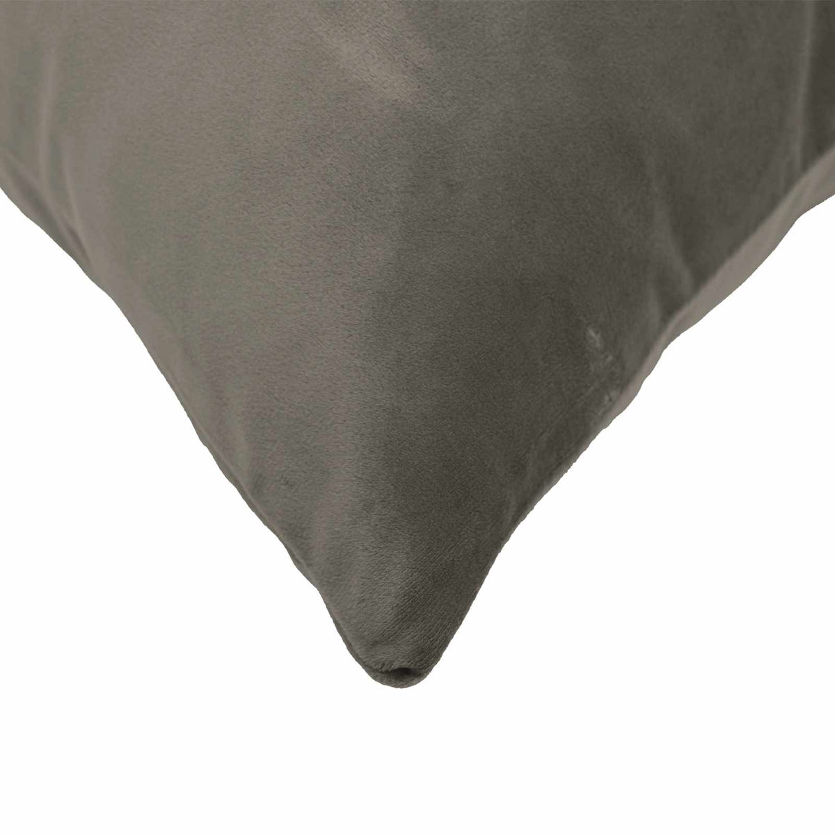 Cushion with Pillow HEERLEN 2 pcs Light Grey Velvet