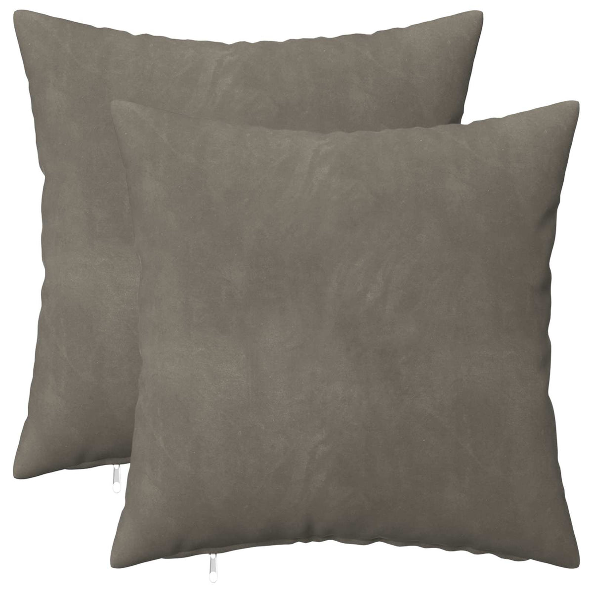 Cushion with Pillow HEERLEN 2 pcs Light Grey Velvet