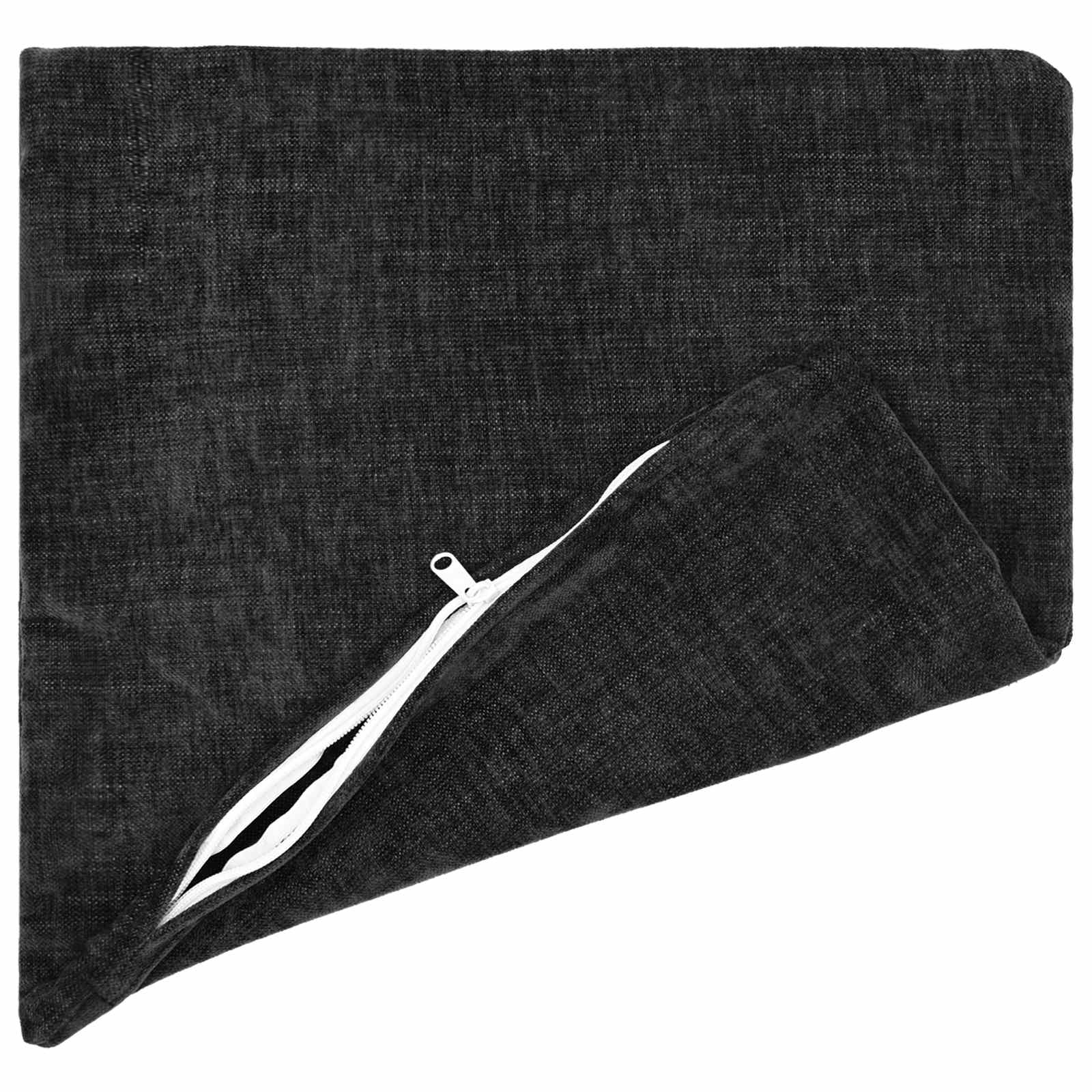 Cushion 2 pcs HEERLEN Anthracite 45 x 45 cm Chenille Fabric