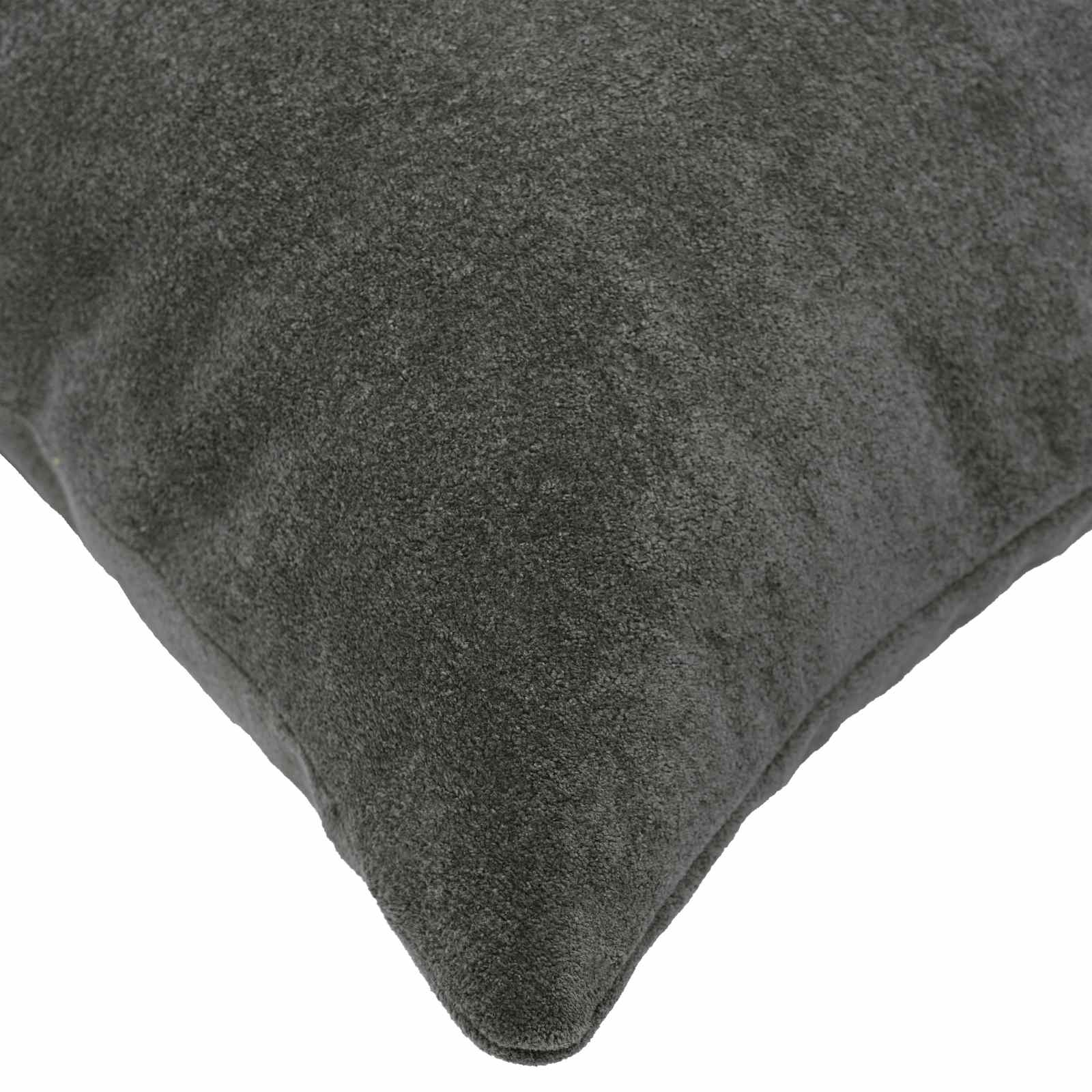Cushion with Pillow HEERLEN 2 pcs Anthracite Microfiber Fleece
